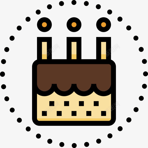生日蛋糕派对48正色图标svg_新图网 https://ixintu.com 正色 派对48 生日蛋糕