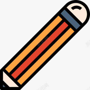 铅笔教育125线颜色图标图标