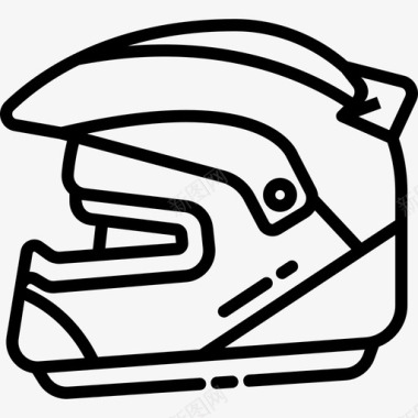 头盔赛车6直线型图标图标