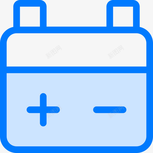 电池电机2蓝色图标svg_新图网 https://ixintu.com 电机2 电池 蓝色