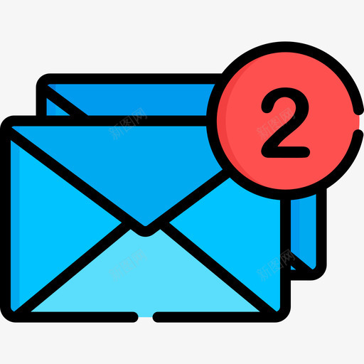 电子邮件电子邮件和消息3线颜色图标svg_新图网 https://ixintu.com 电子邮件 电子邮件和消息3 线颜色