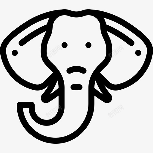 大象动物园6直系图标svg_新图网 https://ixintu.com 动物园6 大象 直系