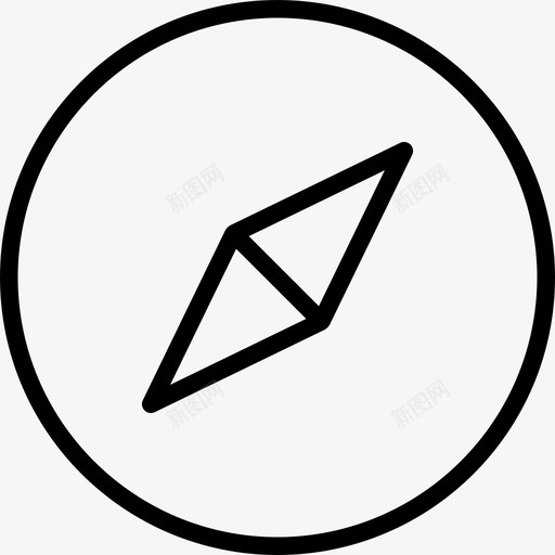 罗盘时间和地图直线图标svg_新图网 https://ixintu.com 时间和地图 直线 罗盘