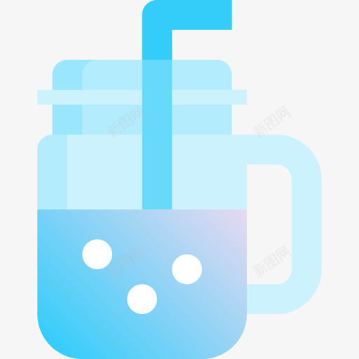 梅森罐饮料2蓝色图标svg_新图网 https://ixintu.com 梅森罐 蓝色 饮料2