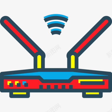 路由器小工具填充图标线颜色图标