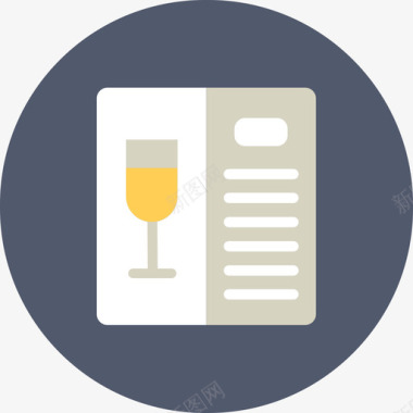 葡萄酒菜单饮料和饮料2平的图标图标