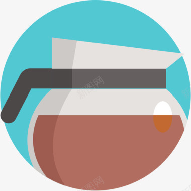 咖啡壶食物41扁平图标图标