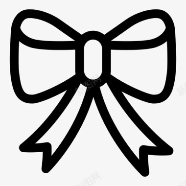 蝴蝶结衣服装饰图标图标