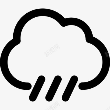 雨92号天气线性图标图标