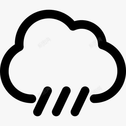 雨92号天气线性图标svg_新图网 https://ixintu.com 92号天气 线性 雨