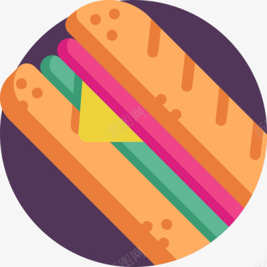 三明治快餐15平的图标图标