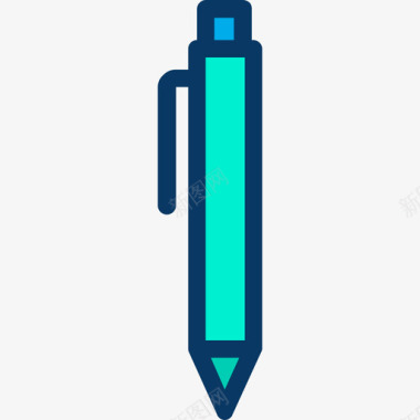 钢笔结构和工具4线颜色图标图标
