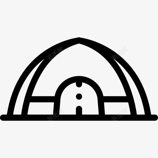 帐篷露营54直线型图标svg_新图网 https://ixintu.com 帐篷 直线型 露营54