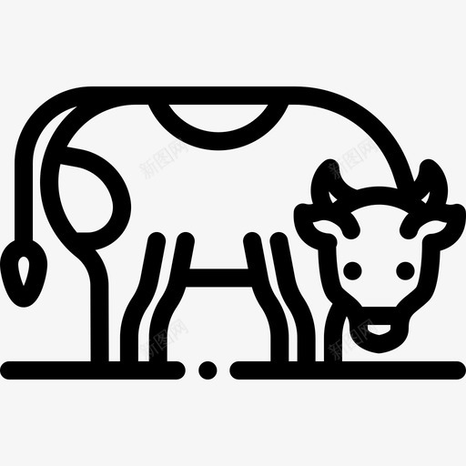 奶牛农业32头直系图标svg_新图网 https://ixintu.com 农业32头 奶牛 直系