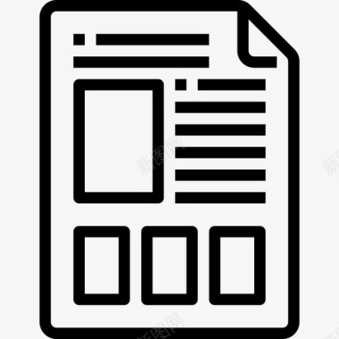 文件文件和文档集9线性图标图标