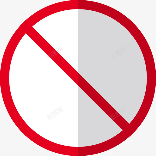 禁止交通标志4平面图标svg_新图网 https://ixintu.com 交通标志4 平面 禁止