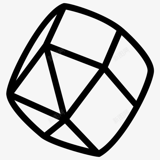 钻石水晶宝石图标svg_新图网 https://ixintu.com 宝石 水晶 石头 钻石 钻石线图标