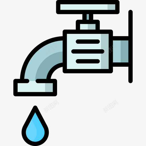 水龙头生态97线性颜色图标svg_新图网 https://ixintu.com 水龙头 生态97 线性颜色