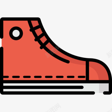 运动鞋skate7线性颜色图标图标