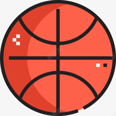 篮球健身61线性颜色图标图标