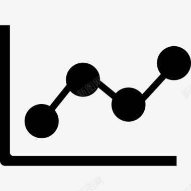 折线图分析5实心图标图标