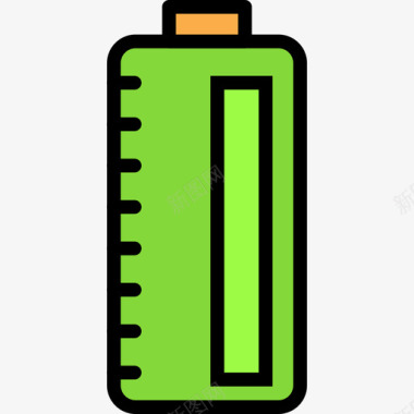 电池tech11线性颜色图标图标