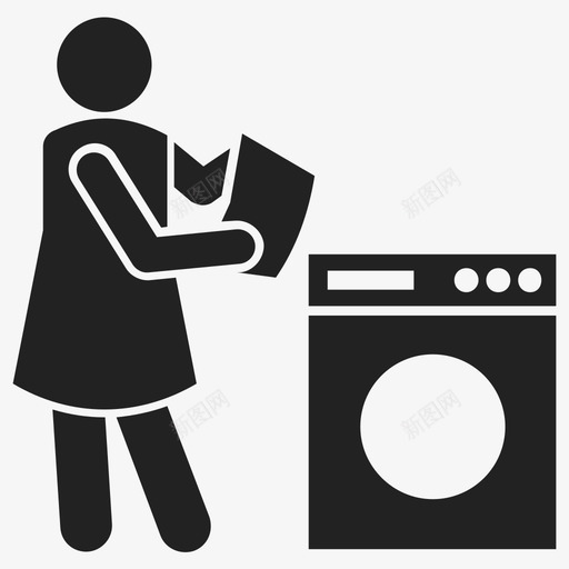 洗衣工洗衣服洗衣房图标svg_新图网 https://ixintu.com 洗衣工 洗衣房 洗衣服 烘干机