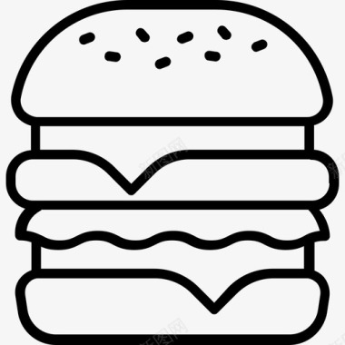 汉堡快餐4直系图标图标