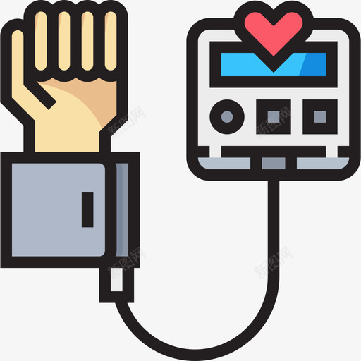 血压健康检查肤色图标svg_新图网 https://ixintu.com 健康检查 肤色 血压