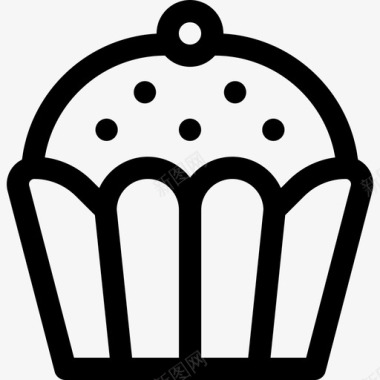 纸杯蛋糕面包店10直系图标图标