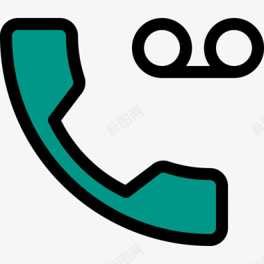 通话电话图标2线型颜色图标