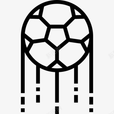 足球足球13直线型图标图标