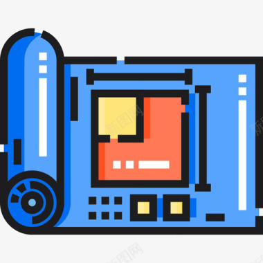 蓝图工程15线颜色图标图标