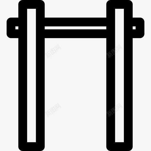 上拉健身器材12直线型图标svg_新图网 https://ixintu.com 上拉 健身器材12 直线型