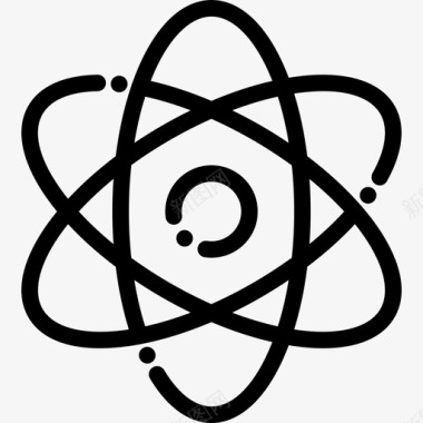 原子研究科学5线性图标图标