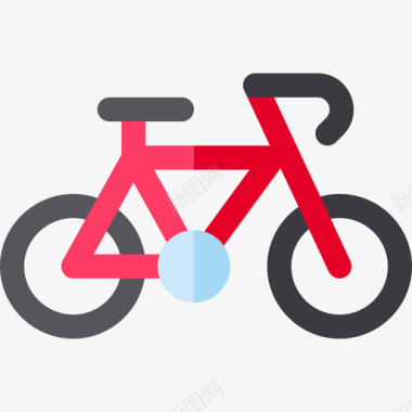 自行车生态102扁平图标图标