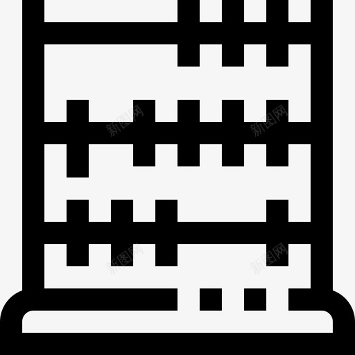 算盘学校和教育4直线图标svg_新图网 https://ixintu.com 学校和教育4 直线 算盘