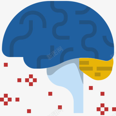 大脑健康20平坦图标图标