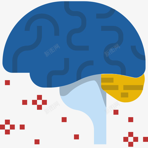大脑健康20平坦图标svg_新图网 https://ixintu.com 健康20 大脑 平坦