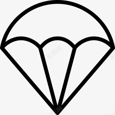 降落伞运动型49直线型图标图标