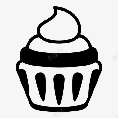 纸杯蛋糕面包店饼干图标图标