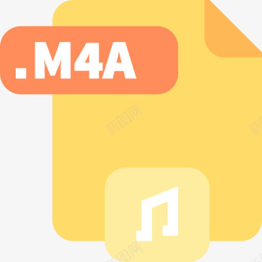M4a文件23扁平图标图标