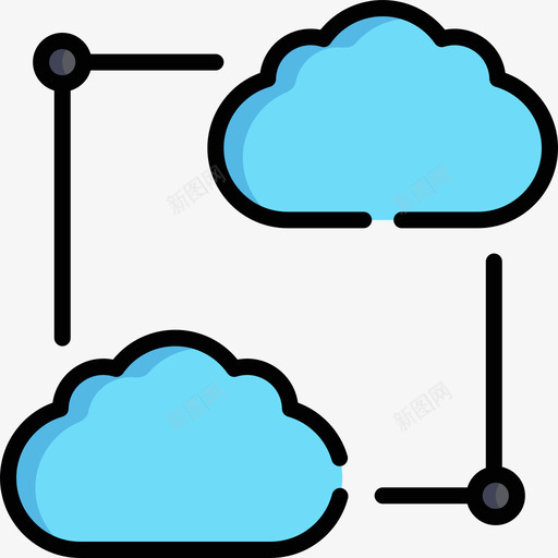 云计算云计算20线性颜色图标svg_新图网 https://ixintu.com 云计算 云计算20 线性颜色