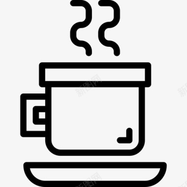 咖啡咖啡店53线性图标图标