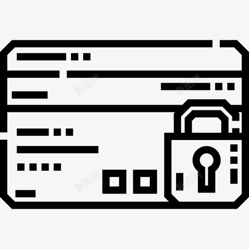 信用卡数据保护13线性图标svg_新图网 https://ixintu.com 信用卡 数据保护13 线性