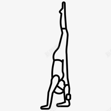瑜伽姿势身体平衡伸展图标图标