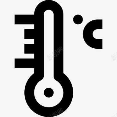 温度计洗衣房12线性图标图标