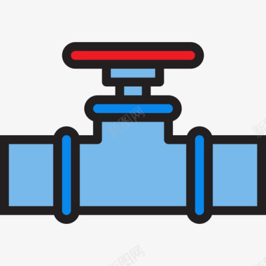 阀门管道工工具3线颜色图标图标