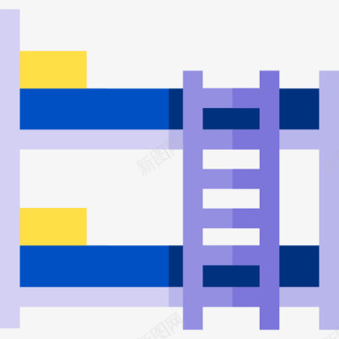 92号酒店的双层床公寓图标图标