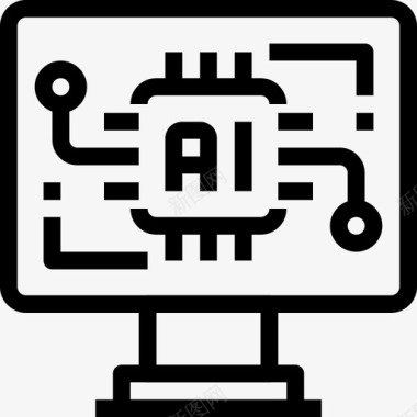 人工智能机器人学23线性图标图标